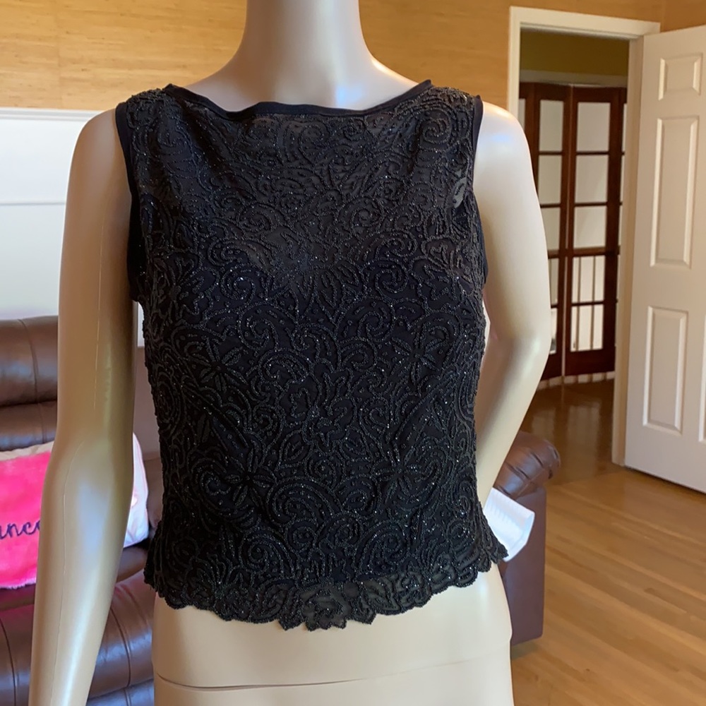 Black sequin top